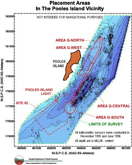 Pooles Island Vicinity Placement Areas Map