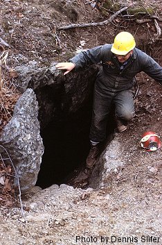 Entrance to Round Top Summit Cave  (photo by Dennis Slifer)